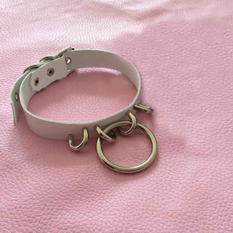 Милое кавайное панк 100% ручная работа D металлическая круглая пряжка кожаный