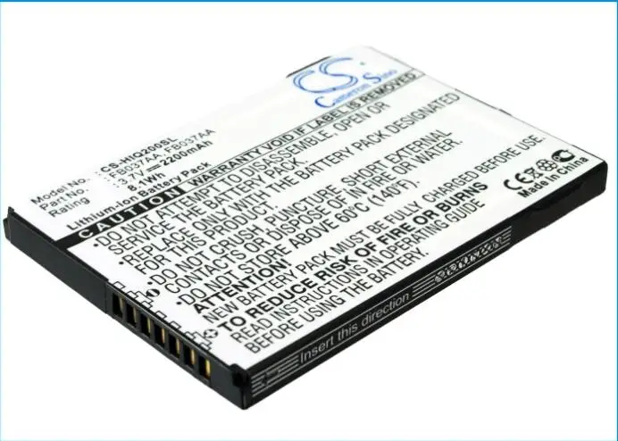Кэмерон китайско 2200 мАч батарея для hp iPAQ 200 210 211 212 214 216 410814-001 419306-001 451405-001 459723-001 аккумулятор большой емкости FB037AA