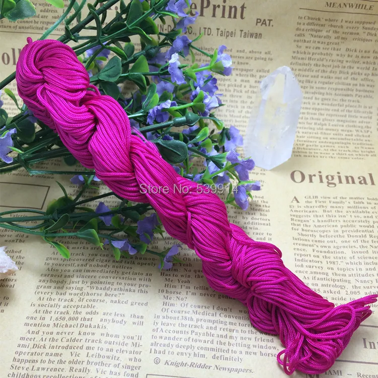 25 м нейлон узел шнур плетеная нить 1 мм Фурнитура для бижутерии украшенный бусами