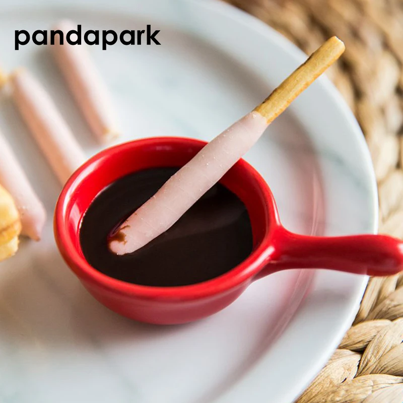 Pandapark Твердые пигментированные керамические уксус блюдце маленькие суши блюдо