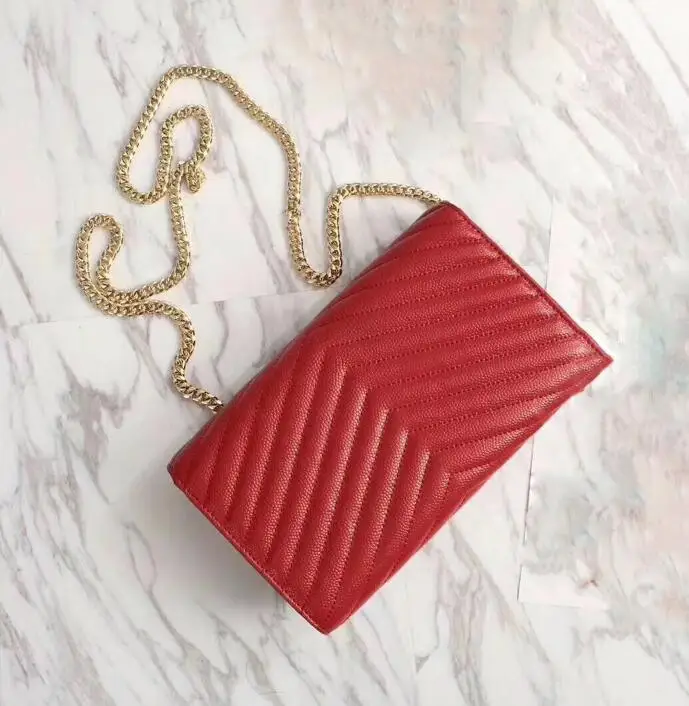 Режим kette tasche, schnalle schulter messenger tasche, дизайнер tasche. FREIES Verschiffen HEIßE Kette tasche - Цвет: Красный