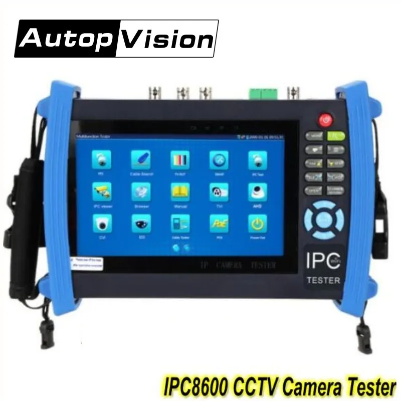 DHL Free IPC8600 7 дюймовый сенсорный экран CCTV Test er 1080p IP тестер аналоговых камер с