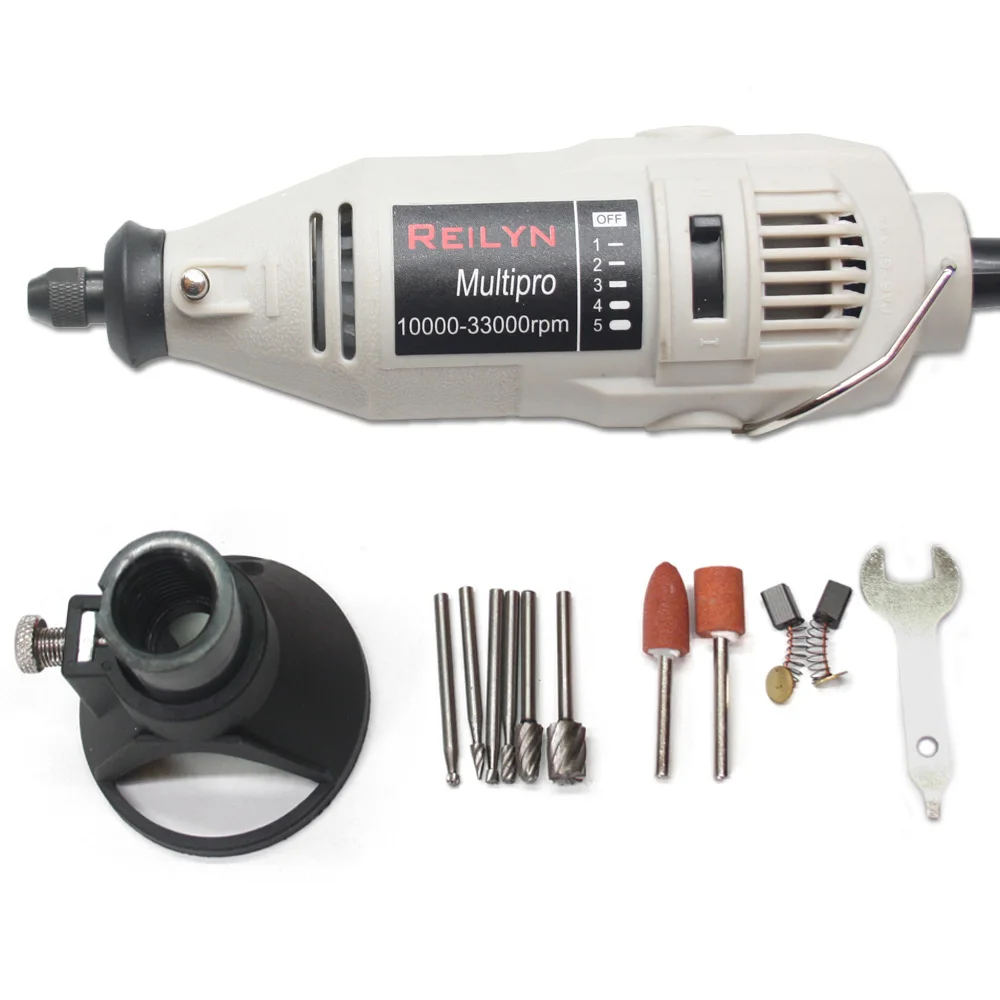 machine wood mill 180 Вт маленькая мельница dremel ручная дрель 8000-30000 об/мин мини шлифовальная машина 03,2 мм Зажимной патрон для dremel домашний инструмент DIY - Цвет: machine wood mill