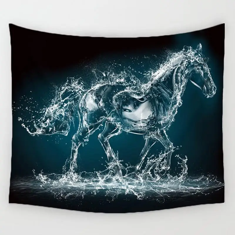 

2021 New Printed Wall Hanging Tapestry Trotting Water Horse Tapestry