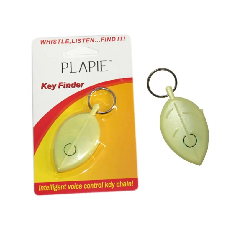 Mini Key Finder Practical Portable Anti-lost Keychain Leaf Whistle Induction Sound LED Light Anti-Lost Alarm | Безопасность и