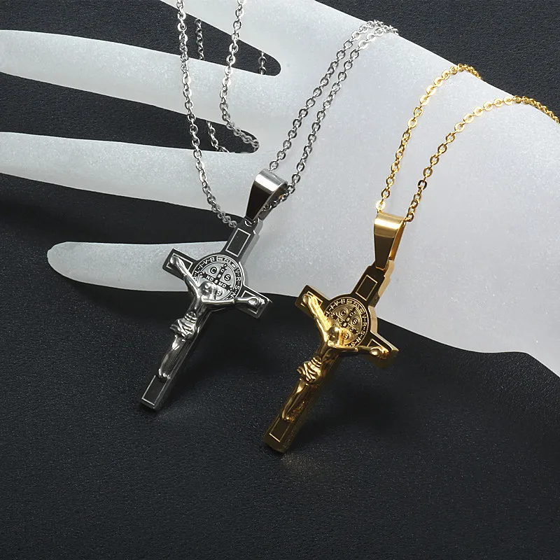 Снова драгоценность нержавеющая сталь Иисус Христос кулон ожерелье