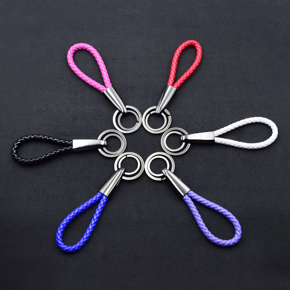 Автомобильные брелки из цинкового сплава ATOBABI плетеные веревочные держатели