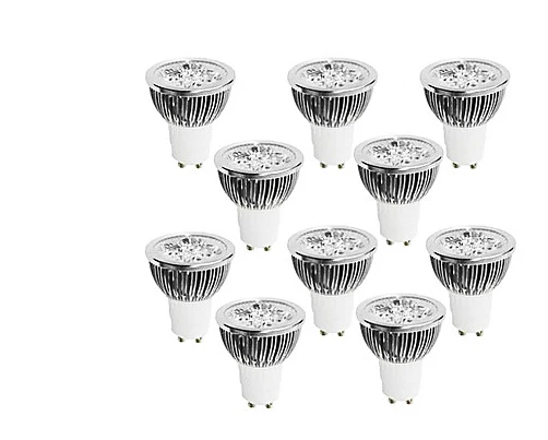 10 шт./упаковка светодиодный светильник с регулируемой яркостью GU10 4 Вт 400 лм