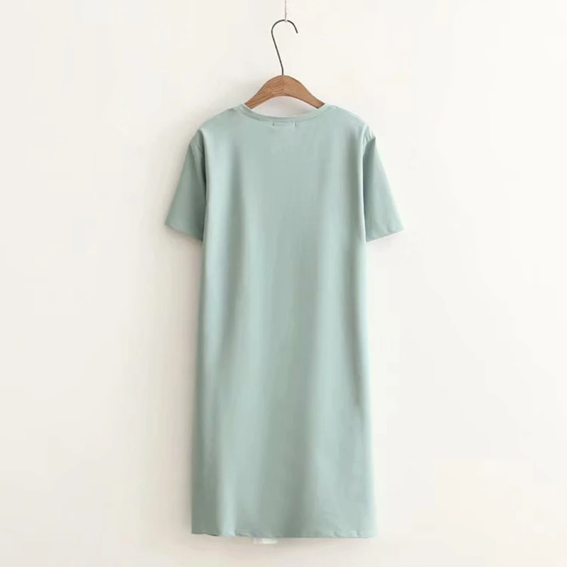 2019 летнее новое модное платье Харадзюку с коротким рукавом и мультяшным принтом