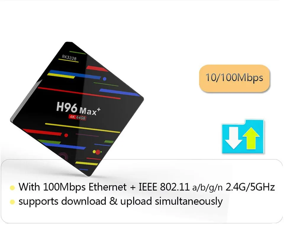XGODY H96 Max+ мини Android ТВ Медиаплеер коробка 4 Гб 64 Гб RK3328 четырехъядерный WiFi ТВ приемник стример Bluetooth телеприставка