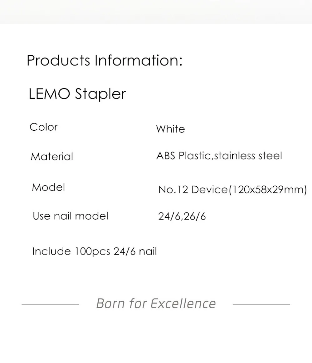Xiaomi mi jia Kaco Lemo степлер 24/6 26/6 с 100 шт. скобы для бумаги Офис школа для Xiaomi mi дома mi jia умный дом Комплект