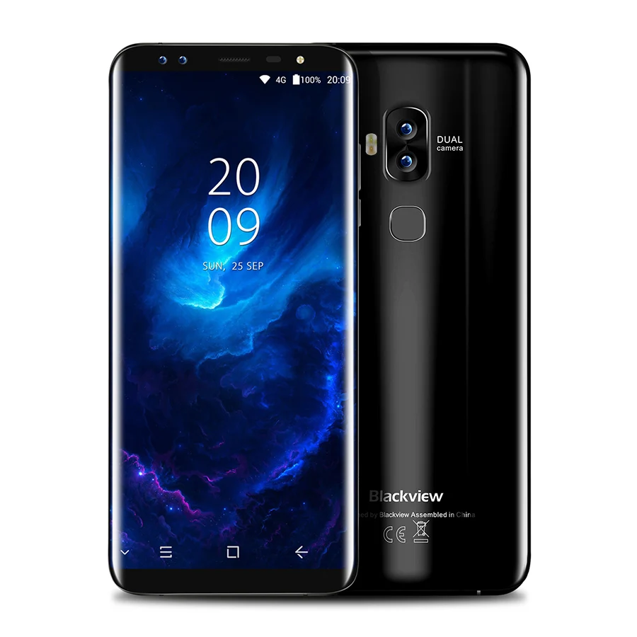 Смартфон Blackview S8 отпечатков пальцев OTG 5 7 ''HD + 18:9 экран 4 Гб 64 четыре камеры