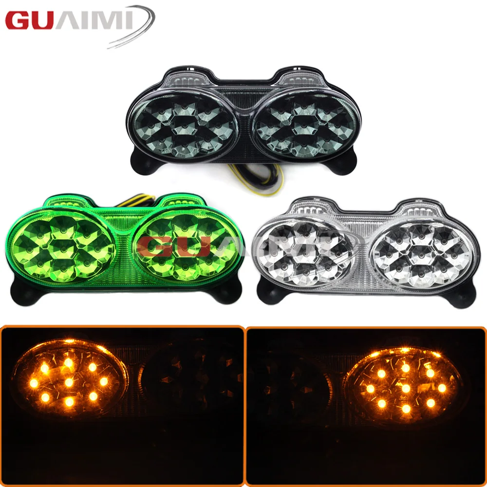 Мотоцикл тормоз Встроенный задний фонарь LED поворотники огни для Kawasaki ZR7S ZX6R J1 ZX900