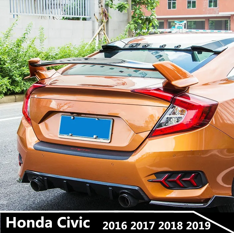 Спойлер высокого качества для Honda Civic 2016 2017 2018 2019 крыло спойлеров абсолютно новый