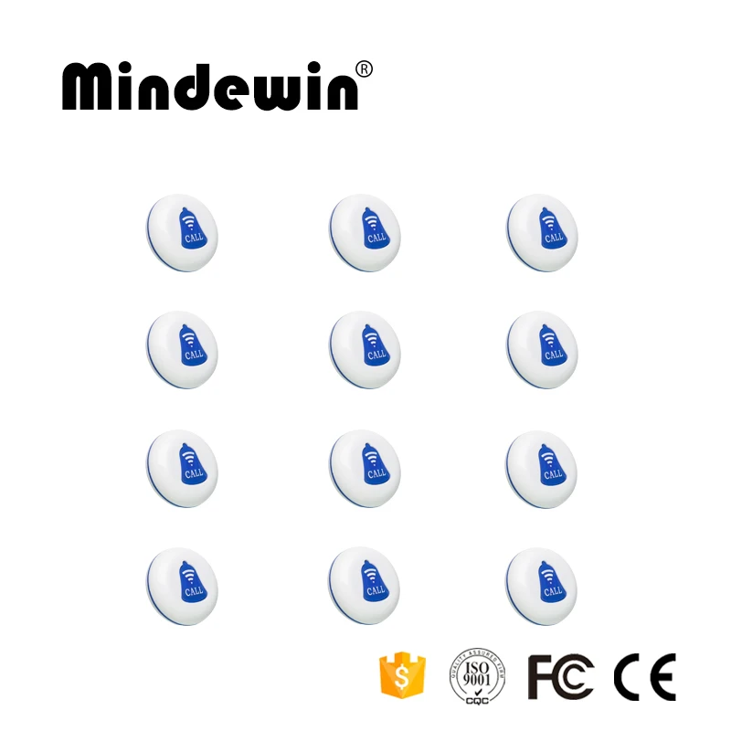 2017 Горячая Распродажа Mindewin ресторанная служба 12 шт. беспроводная кнопка вызова