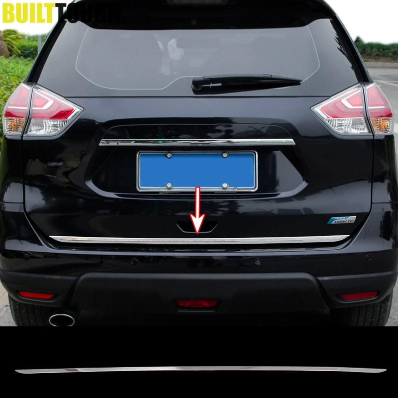 Подходит для Nissan X-Trail Xtrail Rogue- из нержавеющей стали задний багажник для задней двери отделка ворот молдинг Гарнир