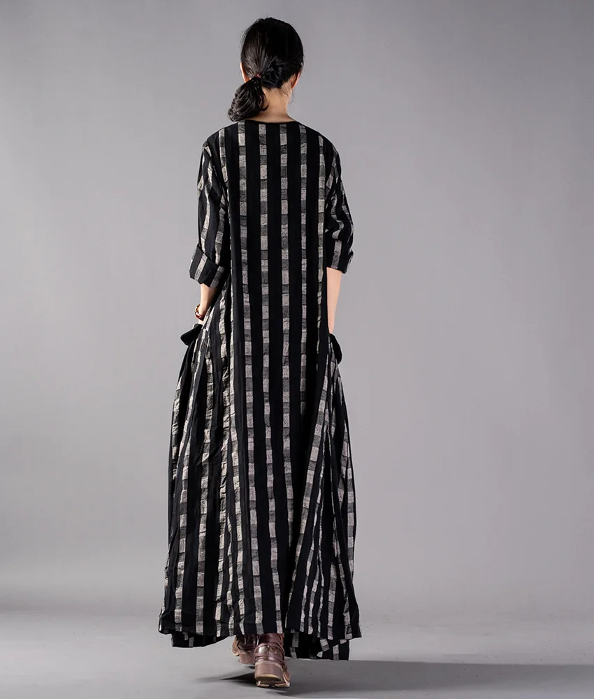 Винтажное клетчатое платье новинка 2018 модное женское повседневное длинное