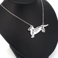 hzew dachshund skeleton pendant necklace dog neckalces veterinarian gift