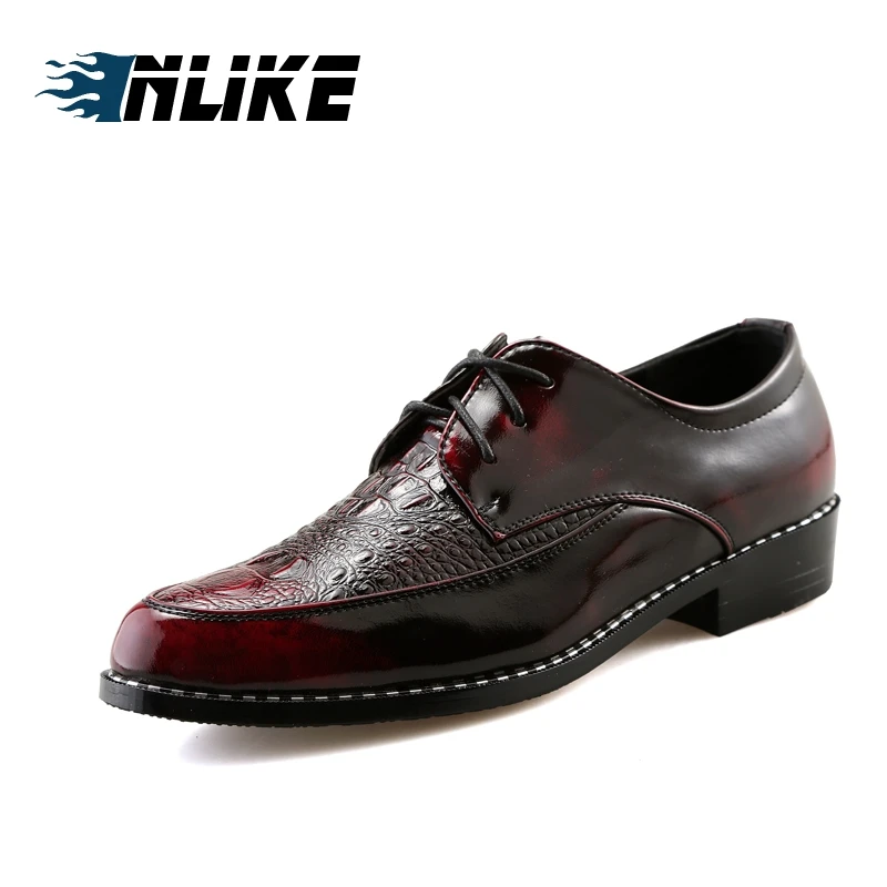 

Туфли мужские кожаные Inlike, из лакированной кожи золотого цвета, классические, свадебные