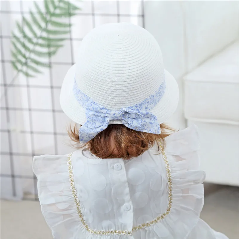 Летние детские соломенные шляпы кисточки-Помпоны детская пляжная кепка Детская
