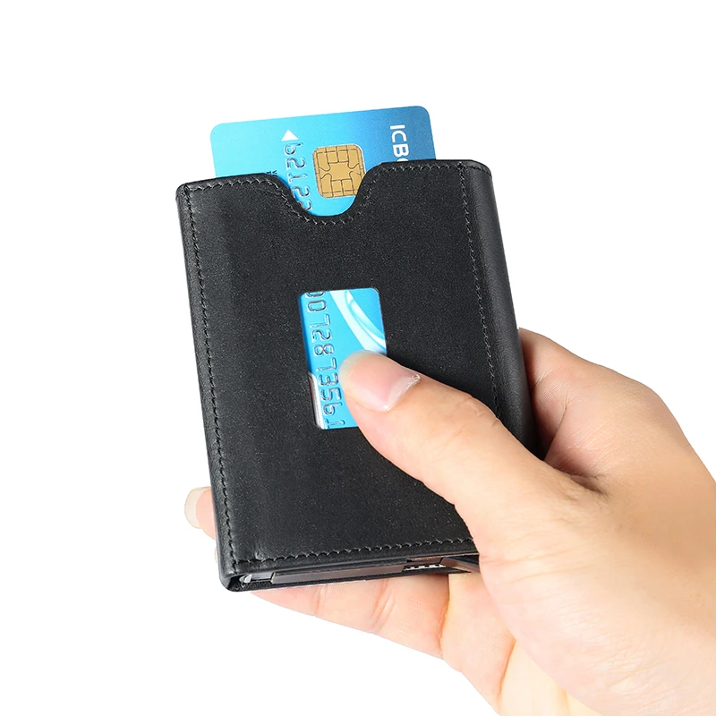 LIULIHUA модный мужской Rfid блокирующий деловой Роскошный кошелек из натуральной