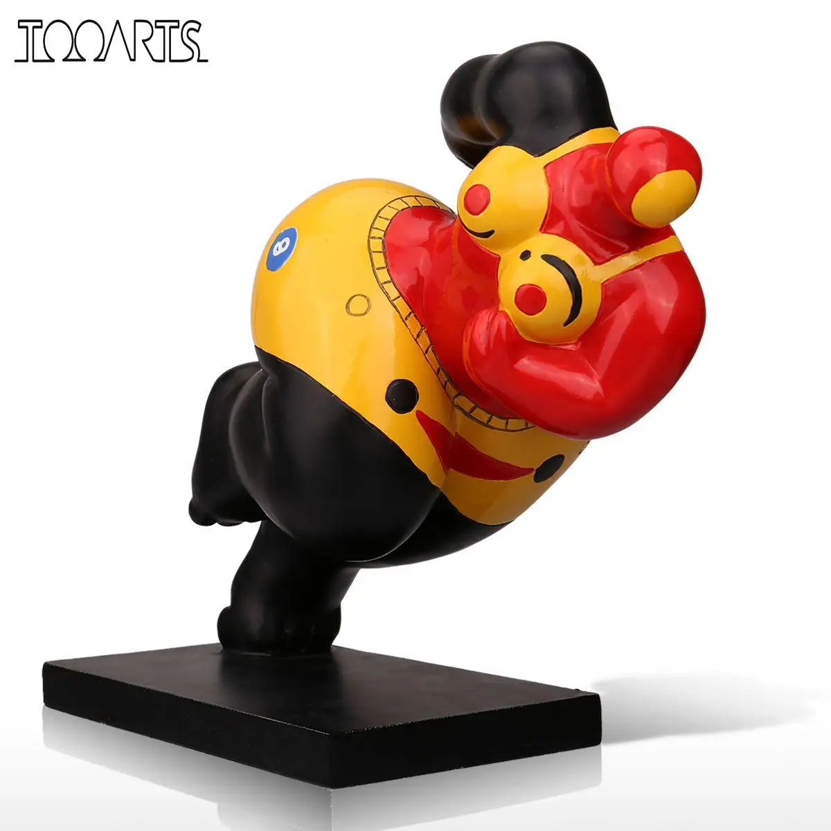 Tooarts Dashing Fat Woman Figurine Fiberglass Exaggerative Modeling Decorative Ornament Gift For Home Office | Дом и сад