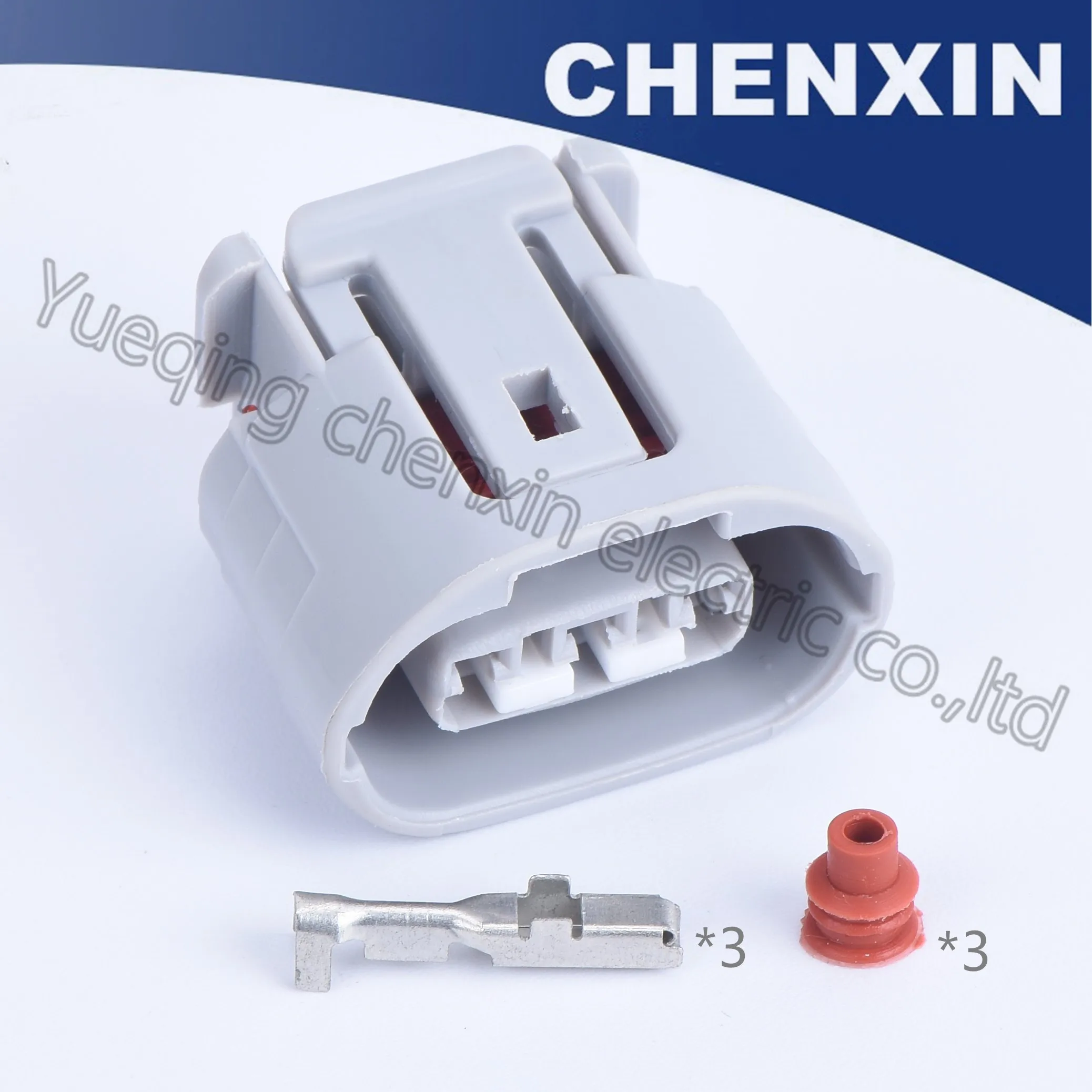 

Grey 3 pins waterproof auto connector female 2.2 6189-0443 6189-0442 car alternator lead repair fits