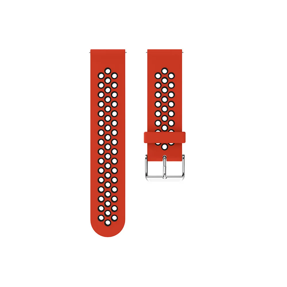 red black Мягкий силиконовый ремешок для часов samsung Galaxy Watch active, Классический сменный Браслет, ремешок для часов 20 мм, ремешок для часов S2/Спортивные ремни - Цвет ремешка: red black