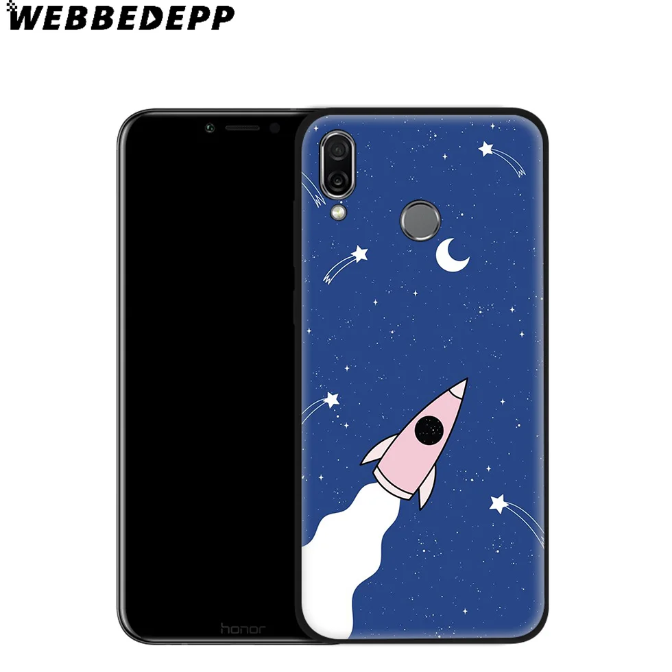 WEBBEDEPP Rocket Man Space Moon Soft Case for Huawei P8 P9 P10 P20 P30 Lite Pro P Smart Z Plus 2019 Y6 Prime 2018 2017 Mini |