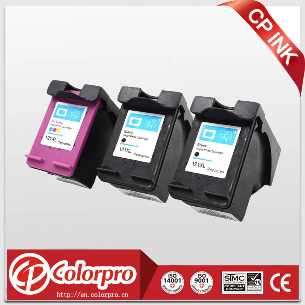 Сменный чернильный картридж CP 121 для HP 121XL Deskjet D2563 F4283 F2423 F2483 F2493 F4213 F4275 F4583 (2BK/1C)|ink for