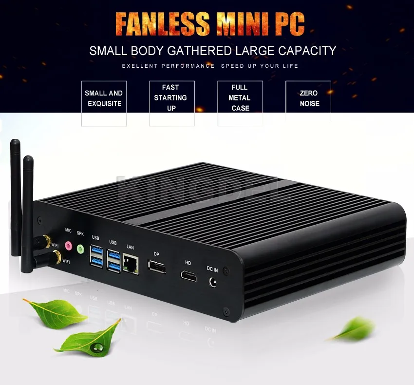 6-го поколения i7 6500U процессор безвентиляторный мини-ПК i7 SKYLAKE неттоп HTPC 16 Гб ОЗУ Blu-Ray микро ПК маленький размер мини-компьютеры