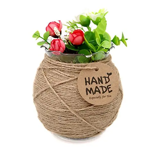 100 шт. коричневые/белые круглые бирки ручной работы для свадебных торжеств