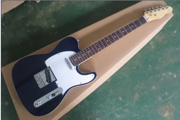 only guitar Фабрика на заказ Высокое качество палисандр гриф 6 струн синий цвет Tele электрогитара-G - Цвет: only guitar