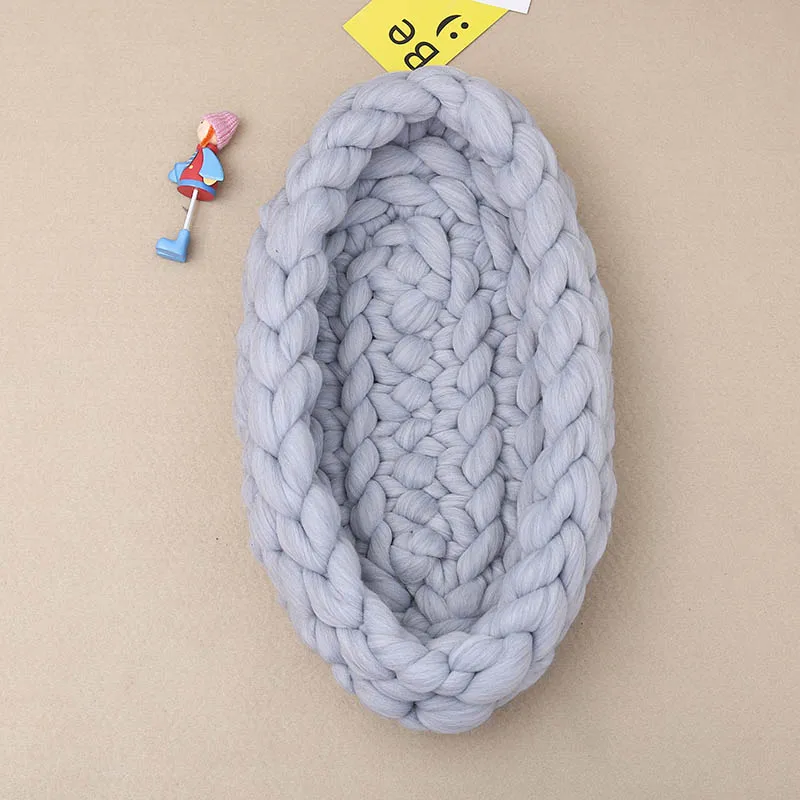 

Newborn Baby Photography Knitting Basket Background Soft Toddler Sleeping Bag Photo Props BM88