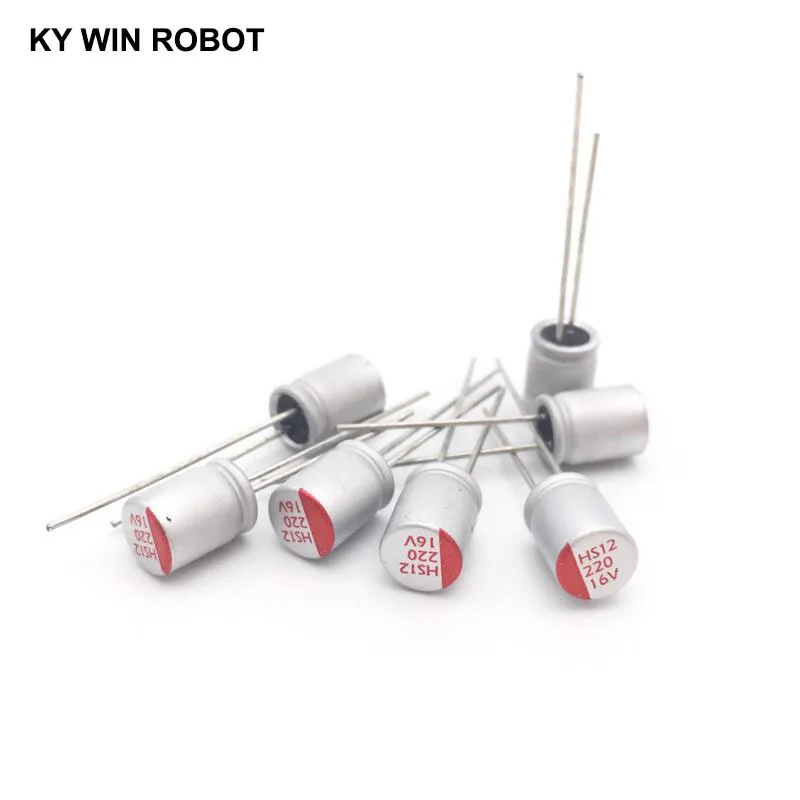 16V220UF 6*9 DIP Твердый электролитический конденсатор 220 мкФ 16V 6X9mm твердый спутный