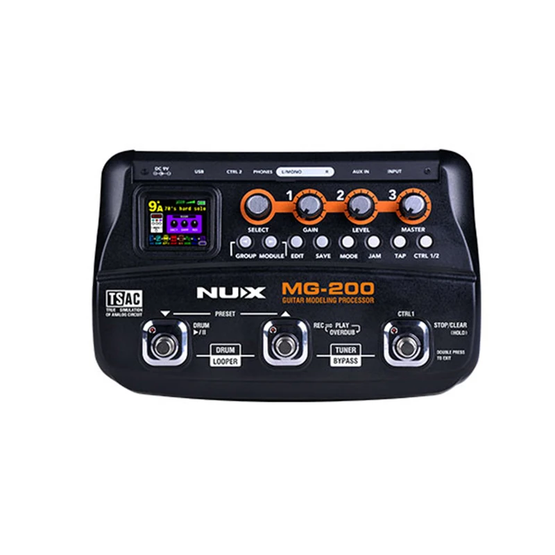 NUX MG 200 Новый Гитарный процессор эффектов моделирующая педаль гитарный мульти с 55