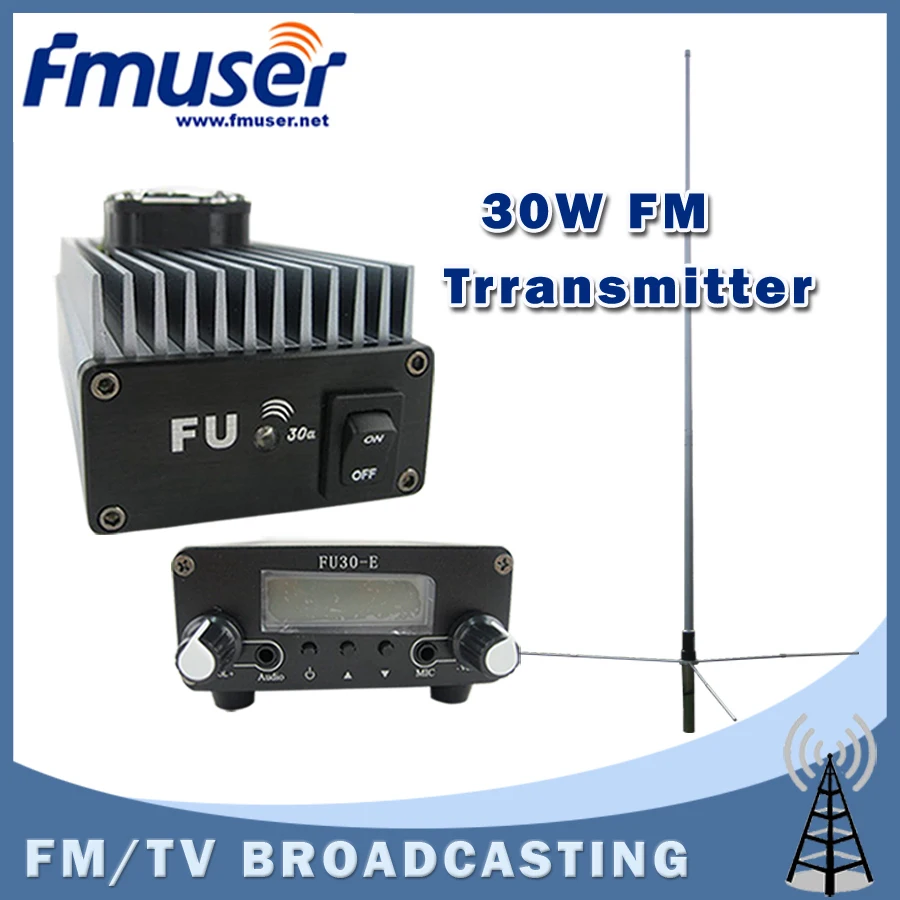 Бесплатная доставка FMUSER fu-30a 30 Вт Профессиональные FM Усилитель мощности