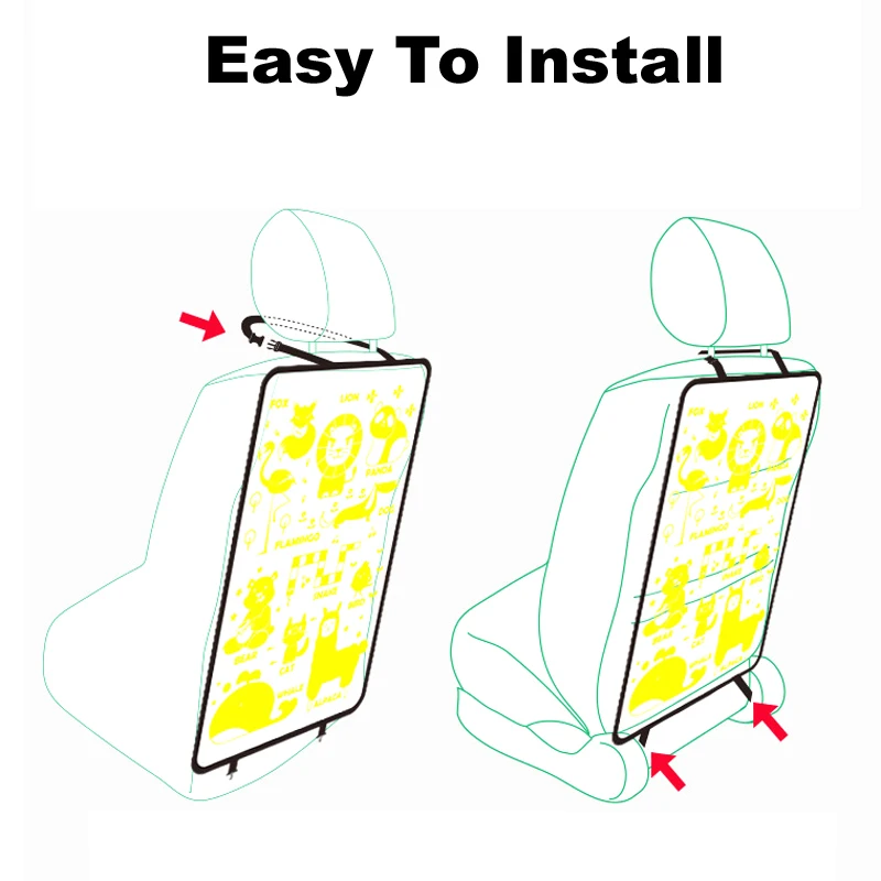 2 шт. защитная накладка на заднее сиденье из ПВХ для автомобиля детей