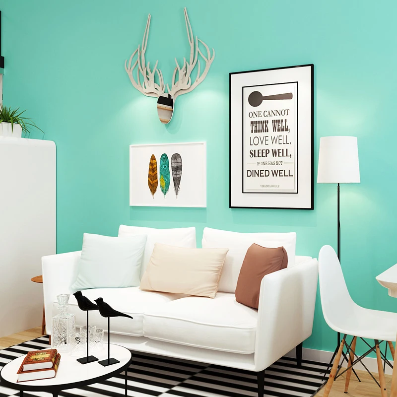 

Нетканные обои Tiffany TIFFANY BLUE, чистый цвет, ТВ фон, обои для спальни, гостиной, ресторана