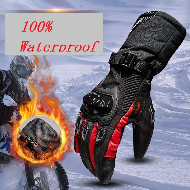 Winter warm motorcycle gloves 100% Waterproof windproof Guantes Moto Luvas Touch Screen Motosiklet Eldiveni | Автомобили и