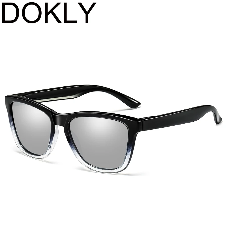 2019 модные квадратные поляризованные солнцезащитные очки Dokly Brand с зеркальными