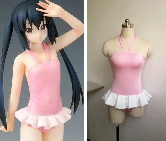 

K-ON Heroine Адзуса Накано, собранное бикини, изготовленное на заказ, розовый купальник для косплея