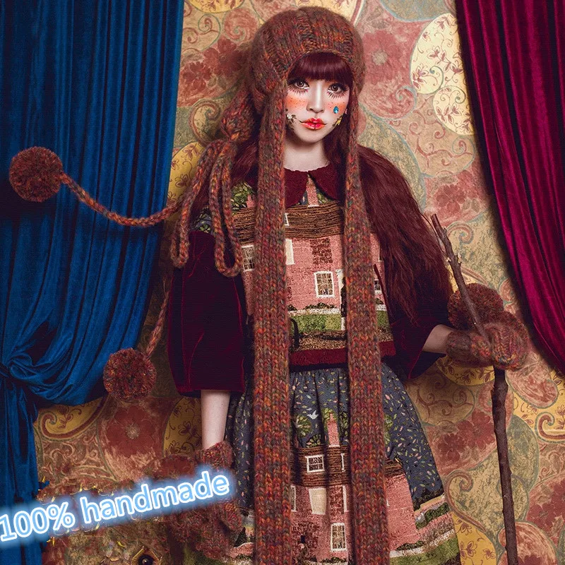 Модная Шапка бини BomHCS шарф и перчатки милые женские зимние теплые толстые