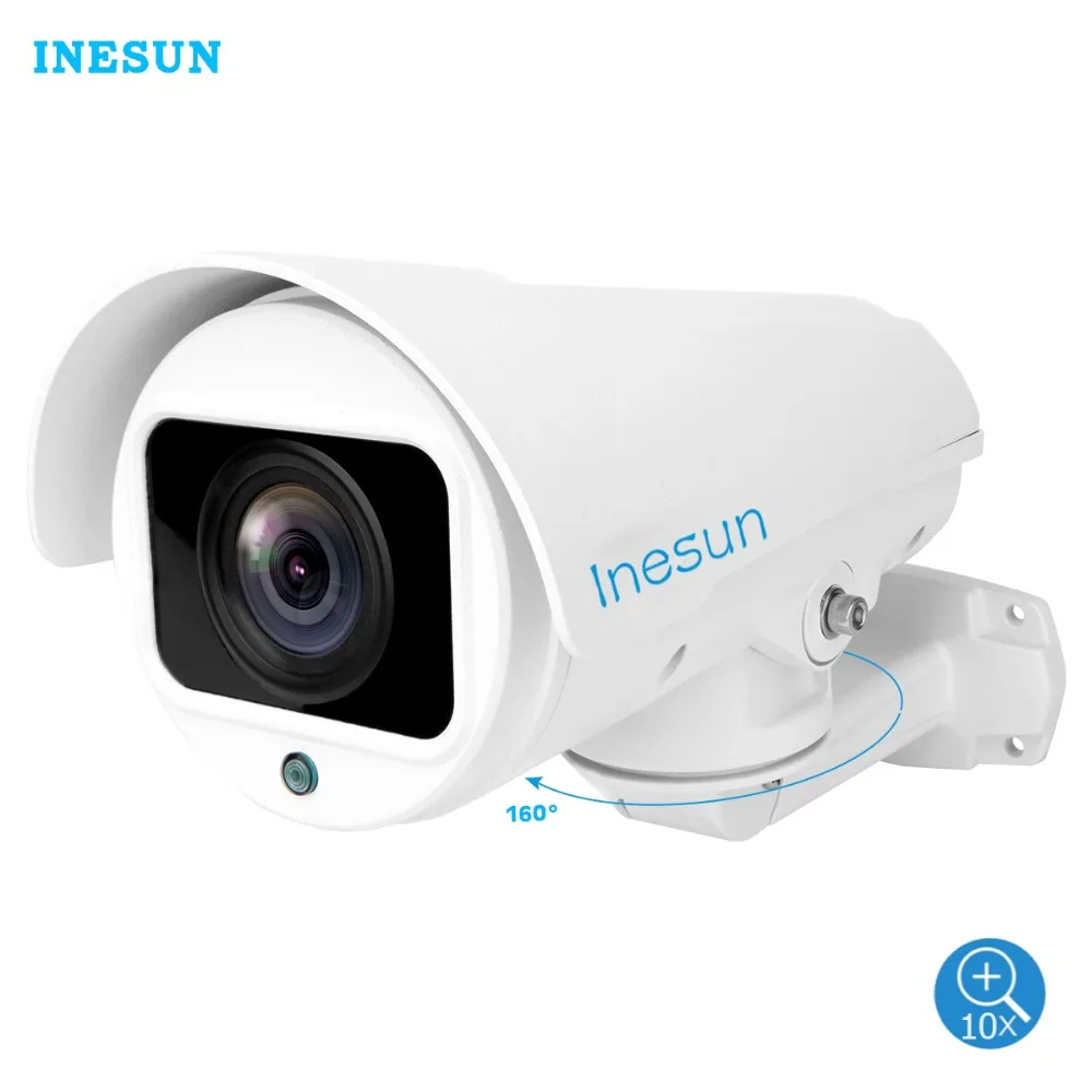 Inesun наружная HD 1080P 2MP PTZ IP камера безопасности 4X/10X зум Автофокус Объектив