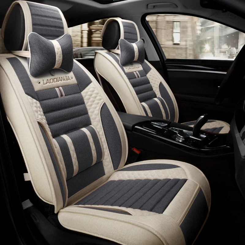 Lao Dian Jia чехол для автокресла лен 6D автомобильный Стайлинг Toyota Camry 40 Corolla RAV4 Verso FJ Land