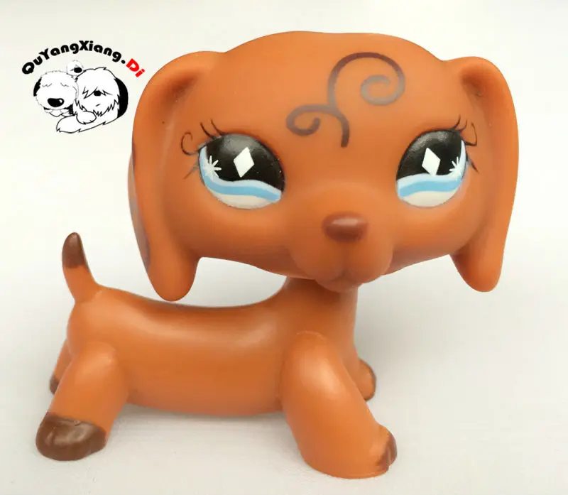 

CWG026 Pet Shop Animal Brown Dachshund blue eyes Dog action Figure cute puppy