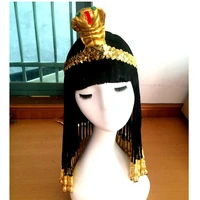 egyptian cleopatra nightclub show halloween cosplay costume wig wig cap