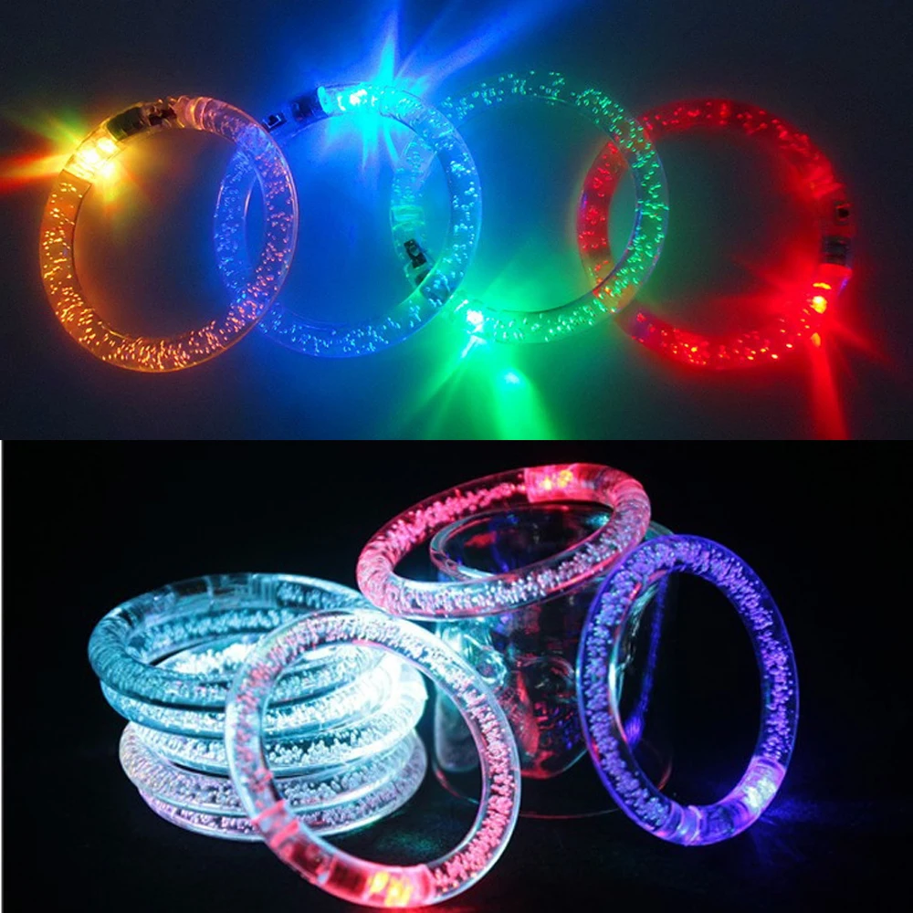 50 шт./лот акриловый браслет со светодиодной вспышкой светящийся игрушки LED