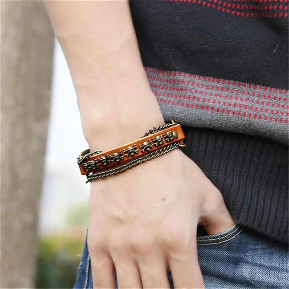 Мужские браслеты PUN friendship 2018 braclet braslet персонализированный кожаный браслет