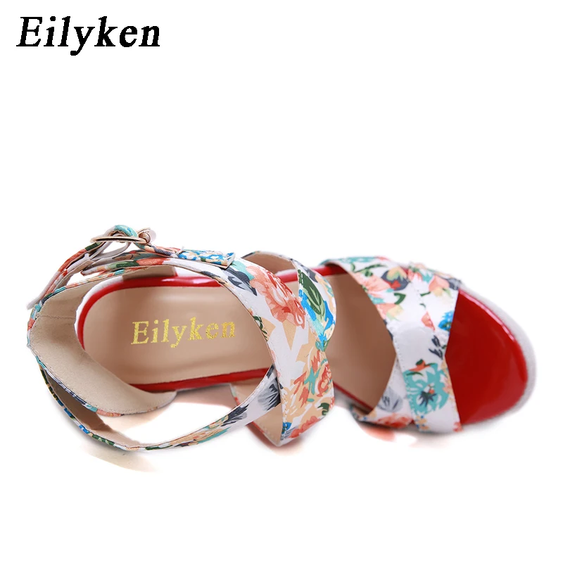 Eilyken/летние модные женские сандалии на платформе туфли с пряжкой ремешке